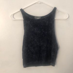AMERICAN EAGLE Navy Tie Dye Crop Top